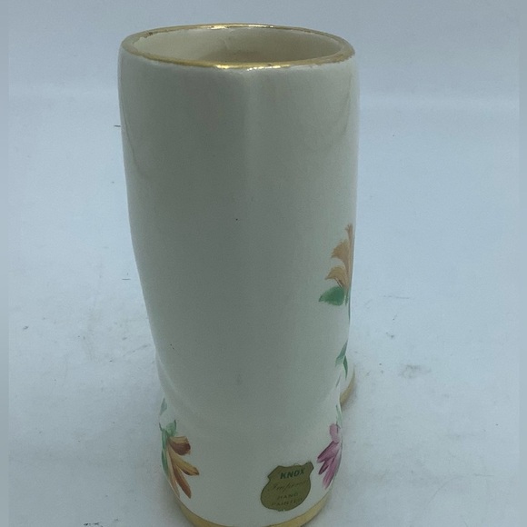 Vintage Knox Hand Painted Floral Boot Vase - Picture 2 of 9
